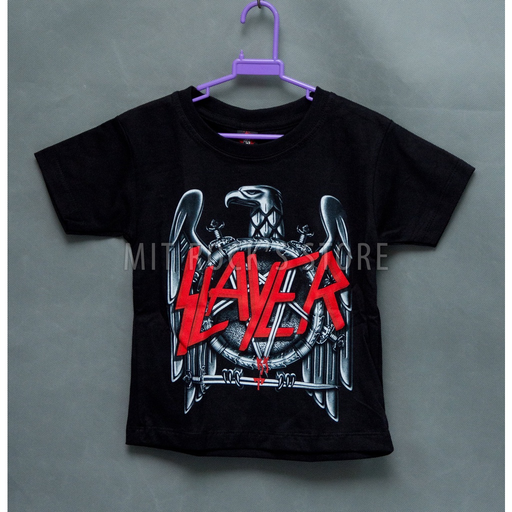Áo Rock trẻ em Slayer - Size từ 2 tuổi đến 12 tuổi - Rock tshirt for kids - Áo Thái Lan cho bé trai bé gái