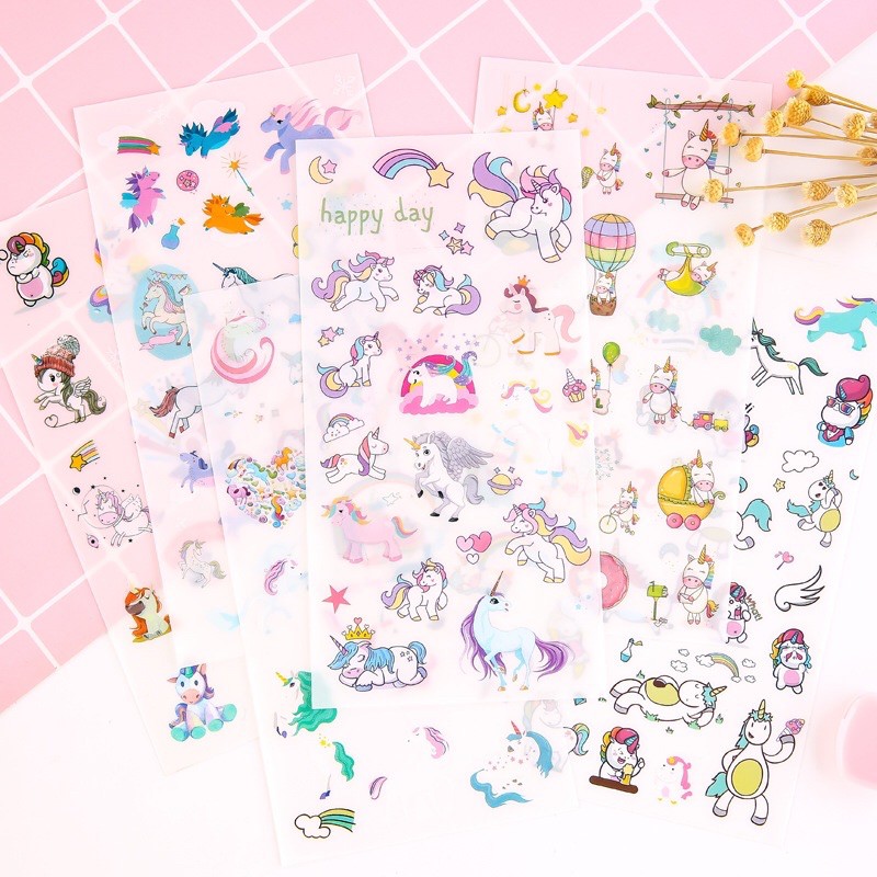 🦄Sticker31 mẫu dán kỳ lân Pony