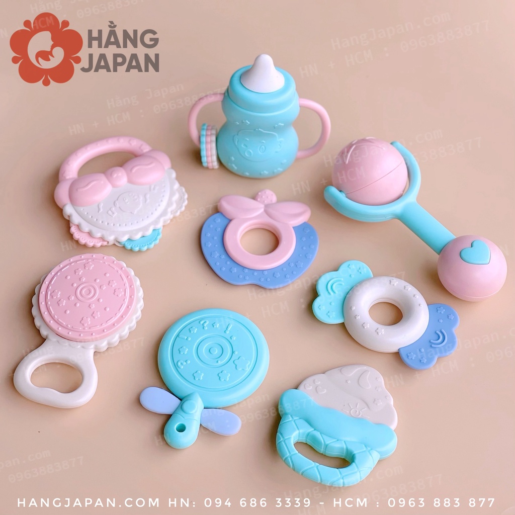 Bộ đồ chơi xúc xắc gặm nướu Rattle Baby 8 món Umoo UM-1051 cho bé