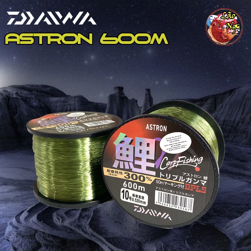 Cước Câu Cá DAIWA Astron 600m Cao cấp, Cước Siêu Bền, Chống Xoắn, Chống Xước