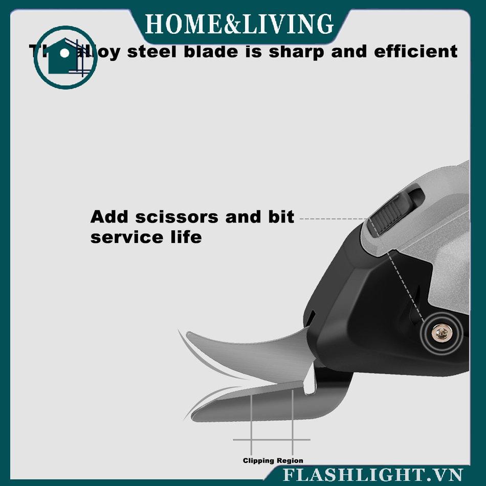 Cordless Electric Fabric Scissors HAWKFORCE Leather Cloth Sewing Scissor