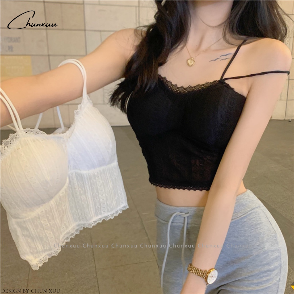 Áo bra nữ ren mềm dáng lửng ChunXuu, thiết kế có mút đệm dây kép siêu gợi cảm - BR13