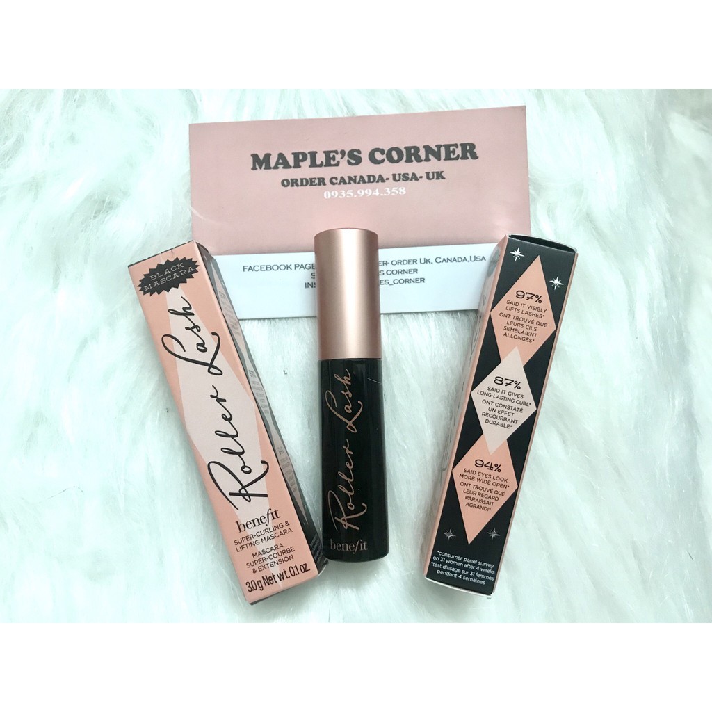 Benefit Mascara Roller Lash Loại siêu cong, giúp nâng mi giữ nếp minisize 3g