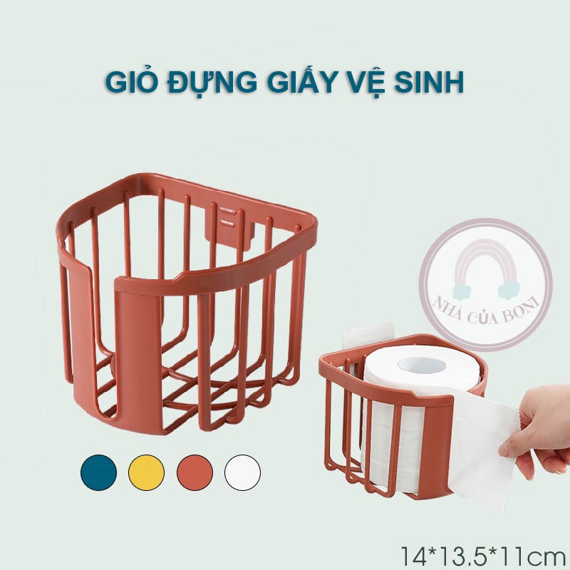 Giỏ Đựng Giấy Vệ Sinh Treo Tường Việt Nhật Giỏ Đựng Khăn Giấy Đồ Dùng Phòng Tắm Nhà bếp Dán Tường