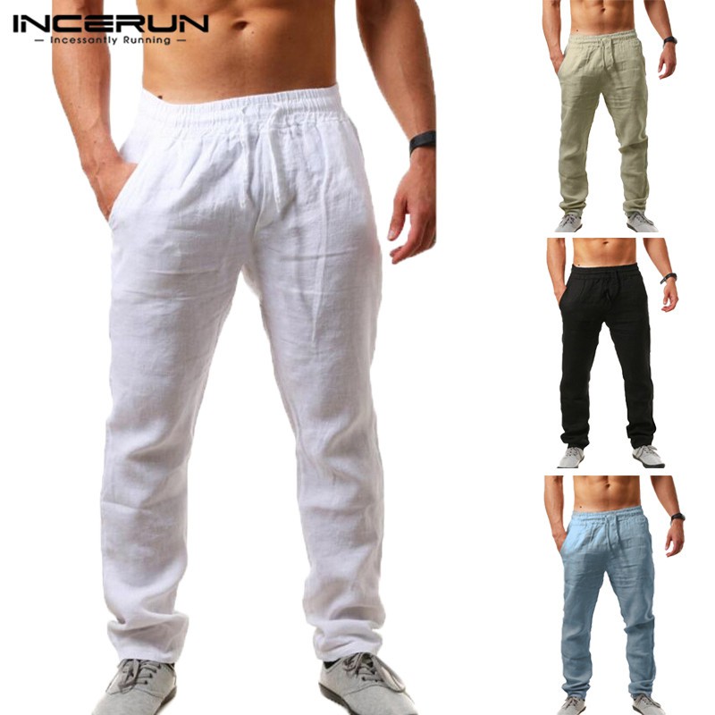 Quần Dài INCERUN Dáng Rộng Thời Trang Phong Cách Retro Cho Nam