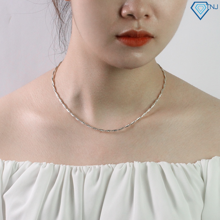 Dây kiềng bạc mềm cho nữ đẹp DNK0013 Trang Sức TNJ