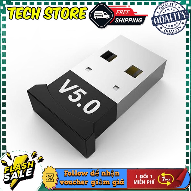 USB bluetooth 5.0 hỗ trợ kết nối không dây các thiết bị điện tử
