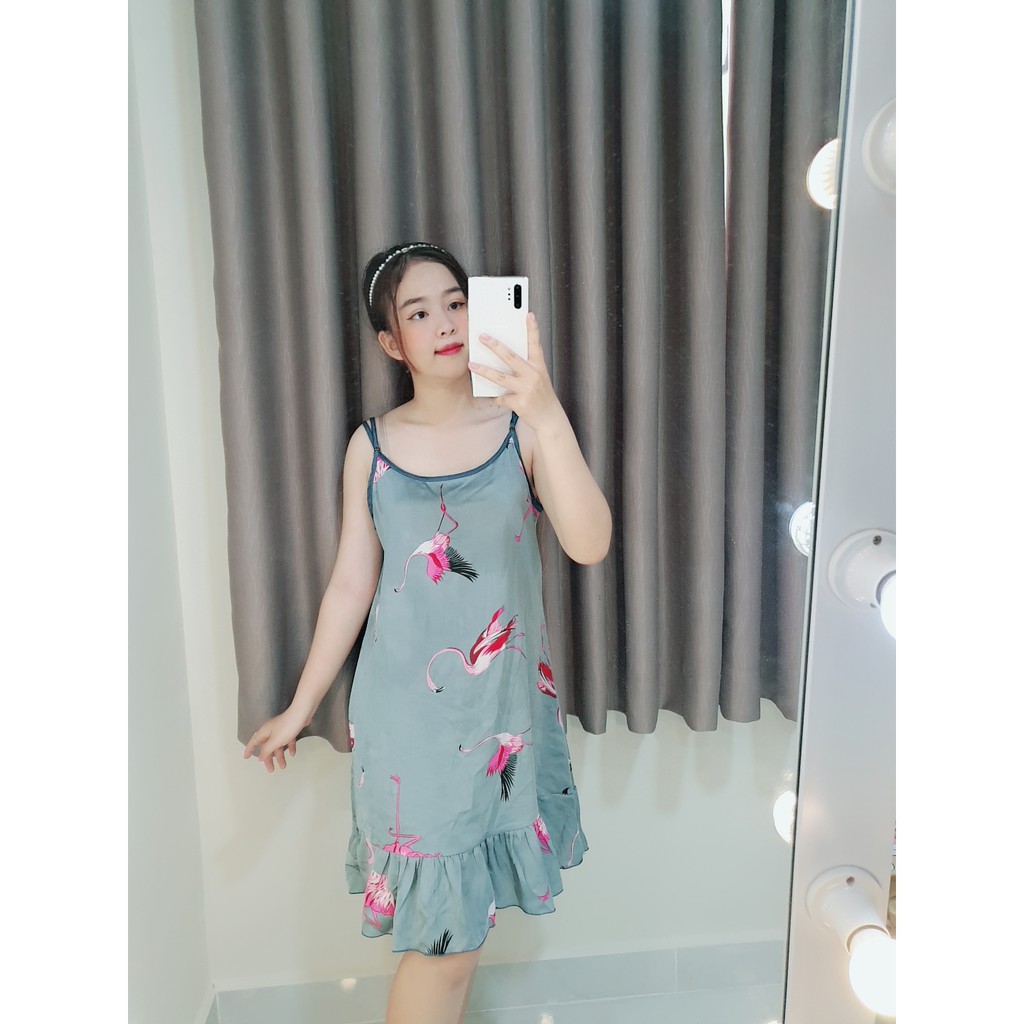 Đầm Satin 2 dây - Form dưới 60kg | BigBuy360 - bigbuy360.vn