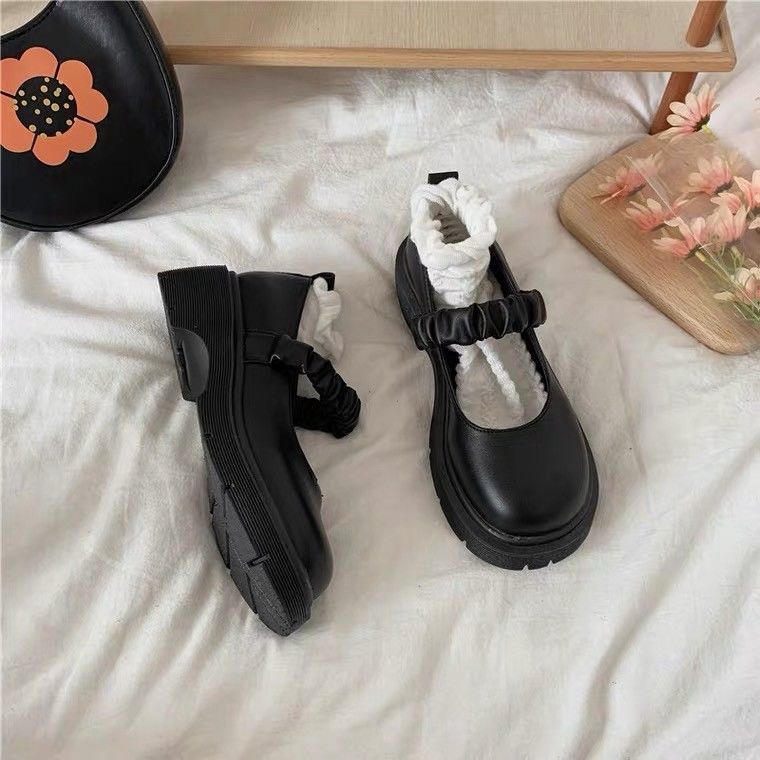 Sandal nữ, Giày sandal nữ Lolita độn đế bánh mì quang bèo siêu xinh. Chất liệu mềm, đi êm chân, cực kỳ dễ phối đồ