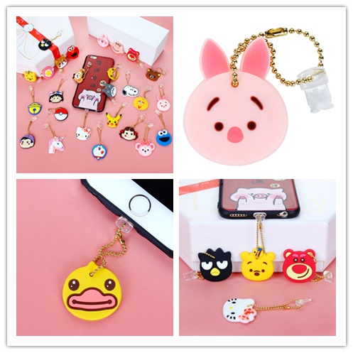 Vỏ Cao Su Mềm Chống Bụi Chống Thấm Nước Có Lỗ Cắm Sạc Pin Qipin Hoạt Hình Dễ Thương