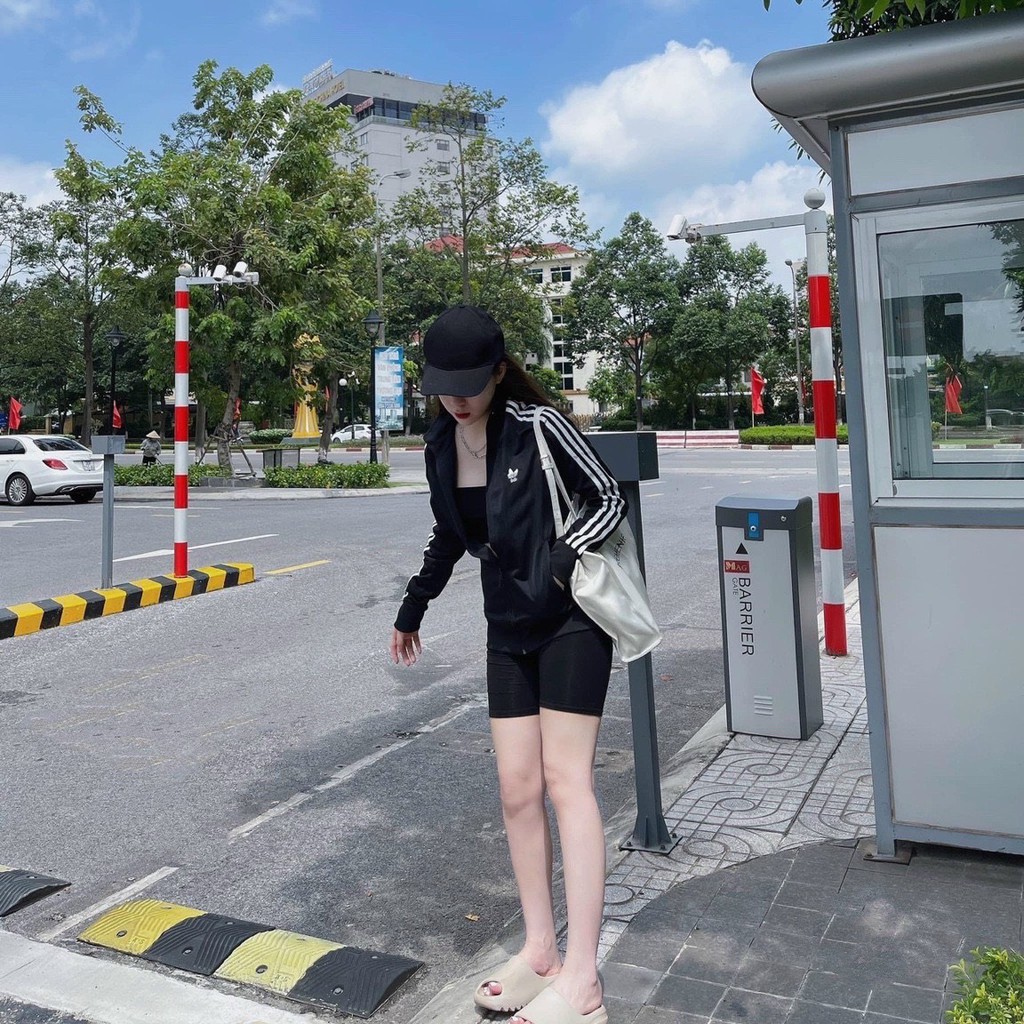 Áo khoác nỉ Hàn mùa đông 3 sọc phong cách trẻ trung cá tính, chất umi mềm co dãn, Áo kiểu nữ khoác ngoài rẻ đẹp