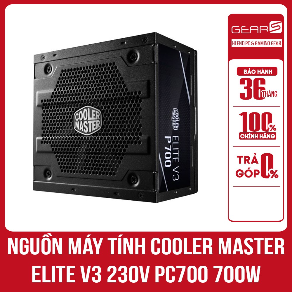 [Mã 252ELSALE hoàn 7% đơn 300K] Nguồn Cooler Master Elite V3 230V PC700 700W (Màu Đen)