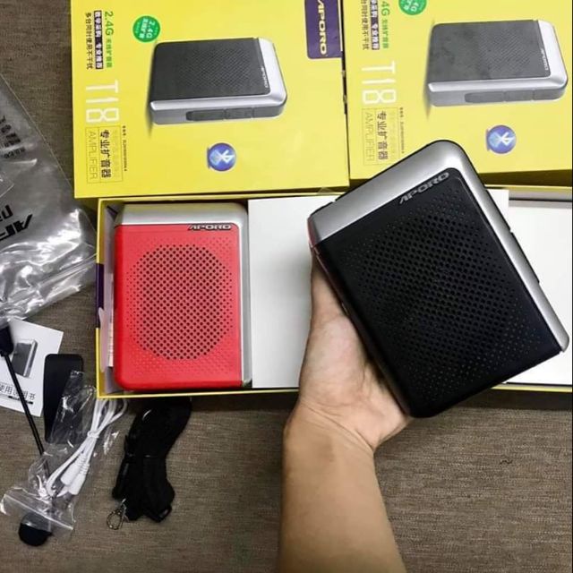 Máy Trợ Giảng Không Dây APORO T18 sóng 2.4G Bluetooth 5.0, Loa Phát công suất 30w, mic thu âm cực tốt
