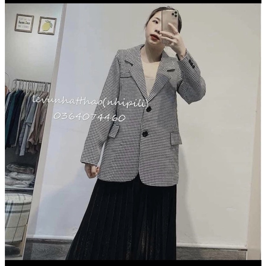 ÁO VEST KẺ ĐEN 2 LỚP Z.R