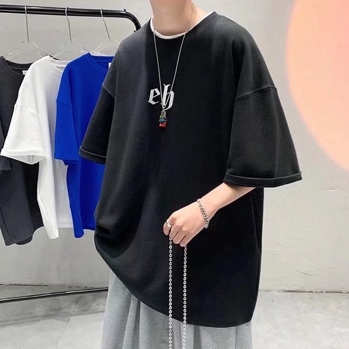 Áo Thun Tay Ngắn Cổ Tròn In Chữ Phong Cách Hàn Quốc Thời Trang Cho Nam