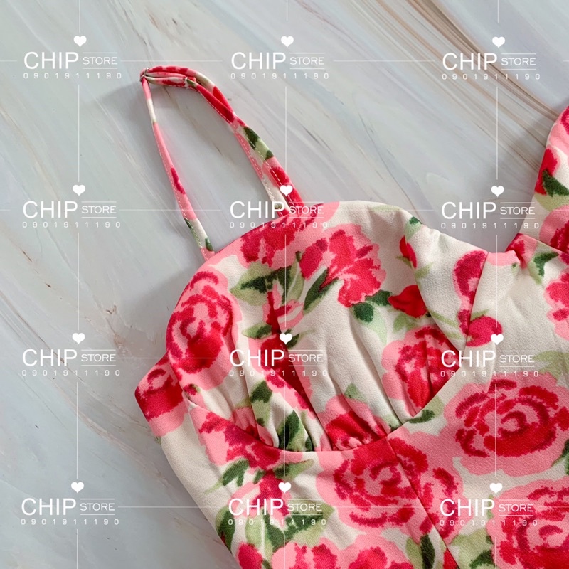 VÁY ÔM BODY NHÚN NGỰC ZARA XUẤT DƯ XỊN HOẠ TIẾT HOA XINH XẮN