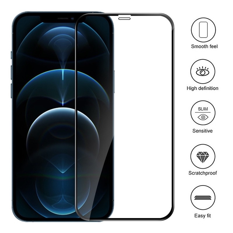 Kính Cường Lực 9D Bảo Vệ Toàn Màn Hình Cho iPhone 14 13 12 11 Pro X XS Max XR 6 6s 7 8 Plus