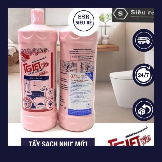 Chai tẩy toilet bồn cầu Okay Thái Lan 960ml đánh bay mọi vết bẩn cứng đầu (LA2330)