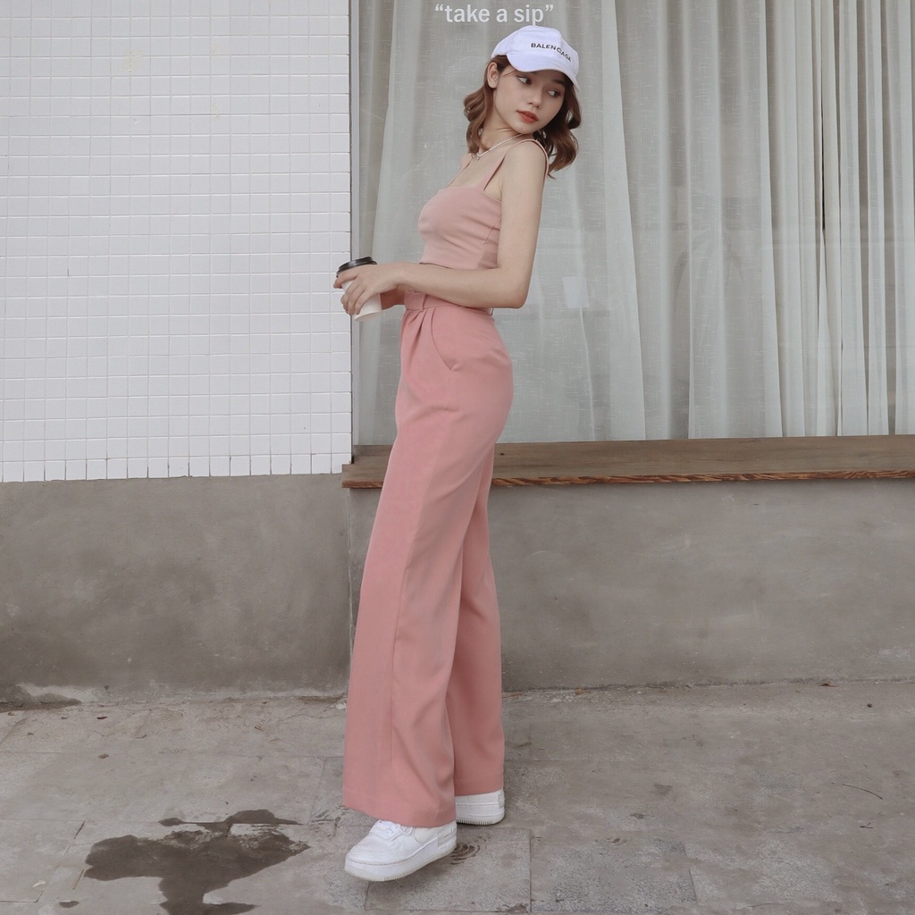 Quần Suông Nữ Chất Liệu Chống Nhăn, Quần Ống Rộng Nhiều Màu Thời Trang - Choose Me