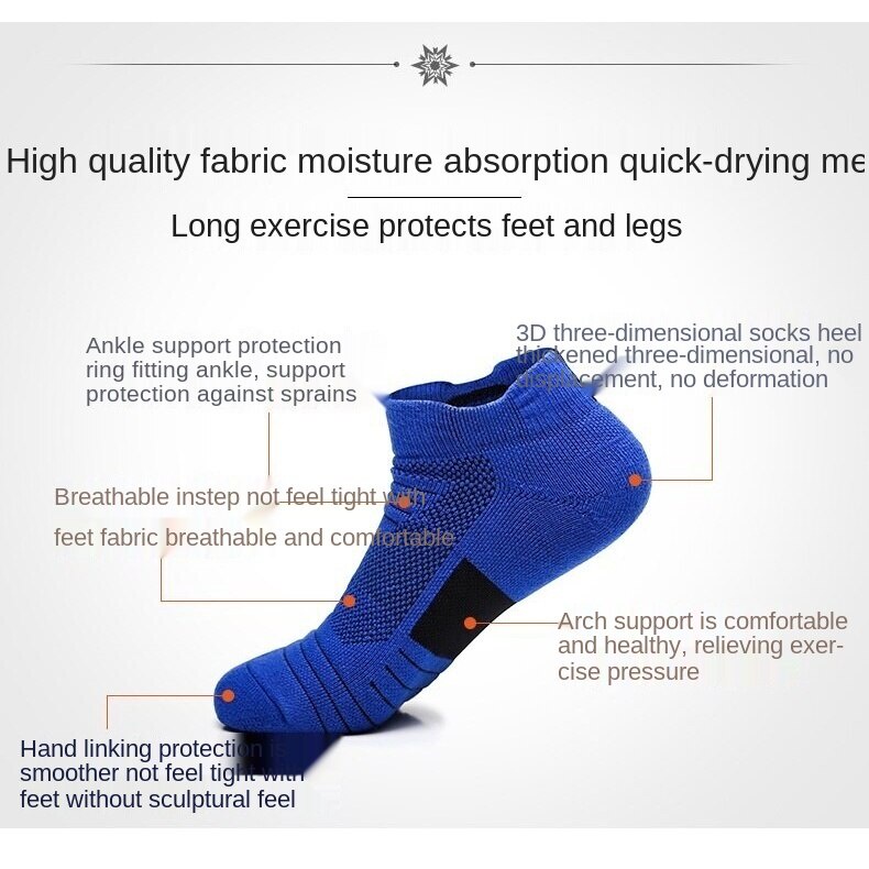 [ GYMEN ] Vớ thể thao chơi bóng rổ bóng đá cầu lông chống trượt mau khô cho nam