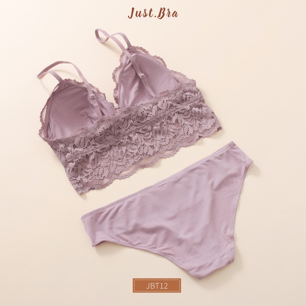 Set đồ lót Just Bra sự kết hợp giữa ren mềm mịn và cotton thoáng mát JBT12 | BigBuy360 - bigbuy360.vn