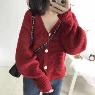 Áo cardigan len dày