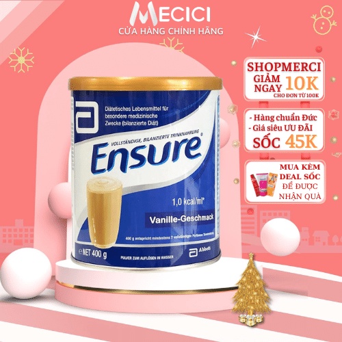 Sữa bột Ensure Vanille, hàng Đức chính hãng, 400gr - Shop Mecici