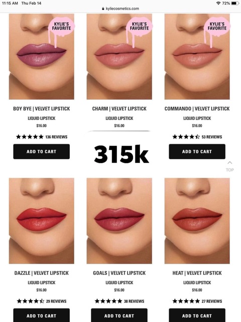 [BILL US] Son kem lì Kylie Jenner Liquid Lipstick