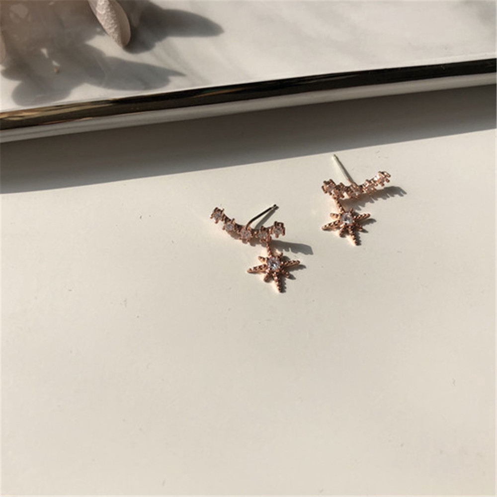 1 Đôi Bông Tai Hình Ngôi Sao Phong Cách Hàn Quốc