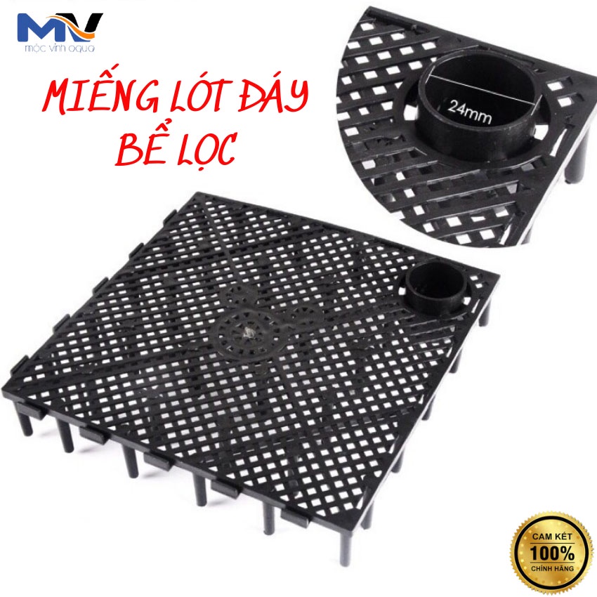 Tấm nhựa lót đáy bể lọc, tấm nhựa lót kê dưới đáy bể cá kích thước 14.5 x14.5 cm