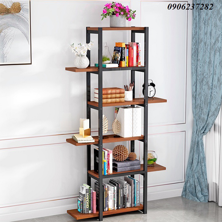 Kệ trang trí khung thép 6 tầng lệch, kệ để chậu hoa cây cảnh