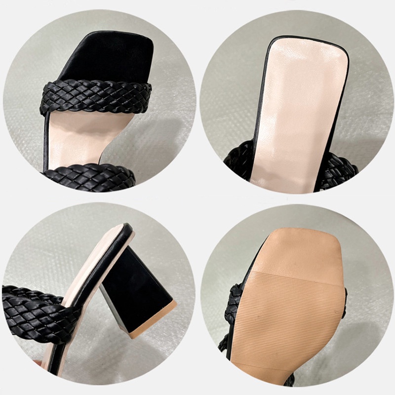 Big Size 35-42 Giày Cao Gót Hở Ngón Thời Trang Mùa Hè Quyến Rũ Phong Cách Hàn Quốc Cho Nữ