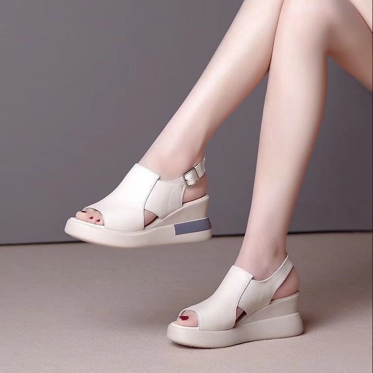 ♣da mềm đệm chân,giày cao gót nữ big size,kích thước đầy đủ,Thời trang dép phong cách tiểu thư siêu đẹp