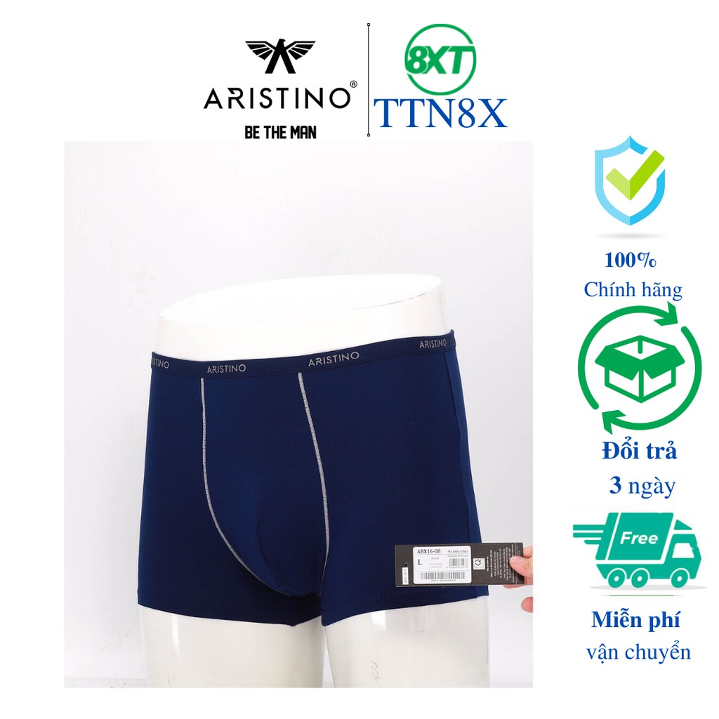 Quần lót boxer nam ARISTINO ABX1608 chất liệu sợi tre cao cấp,mềm mịn và thoáng mát, mang lại sự thoải mái
