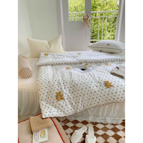 Chăn hàn quốc trần tròn siêu lì ,siêu ấm,vỏ nhung lì ruột bông kháng khuẩn.kt 2m×2m3