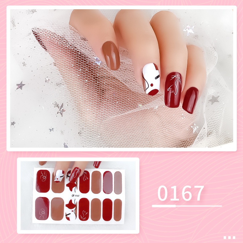 Sticker decal DC15 dán móng làm nail mi theo phong cách thời trang nữ Hàn Quốc