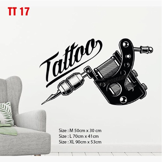 Decal dán làm đẹp Tattoo Studio, thu hút khách hàng tạo điểm nhấn cho tiệm, tăng doanh thu P2