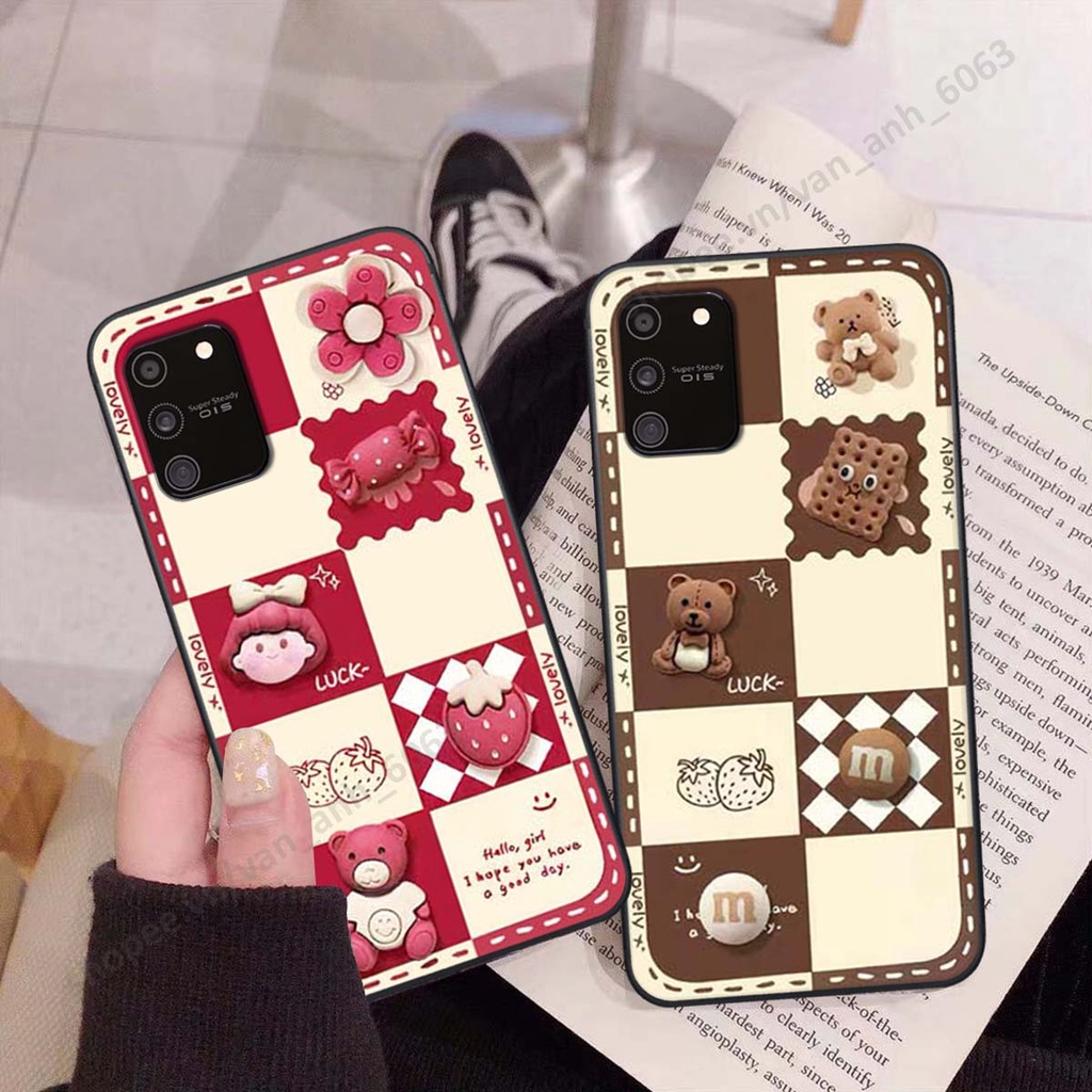 Ốp lưng Samsung S10 Lite hình gấu, kẹo dễ thương cute