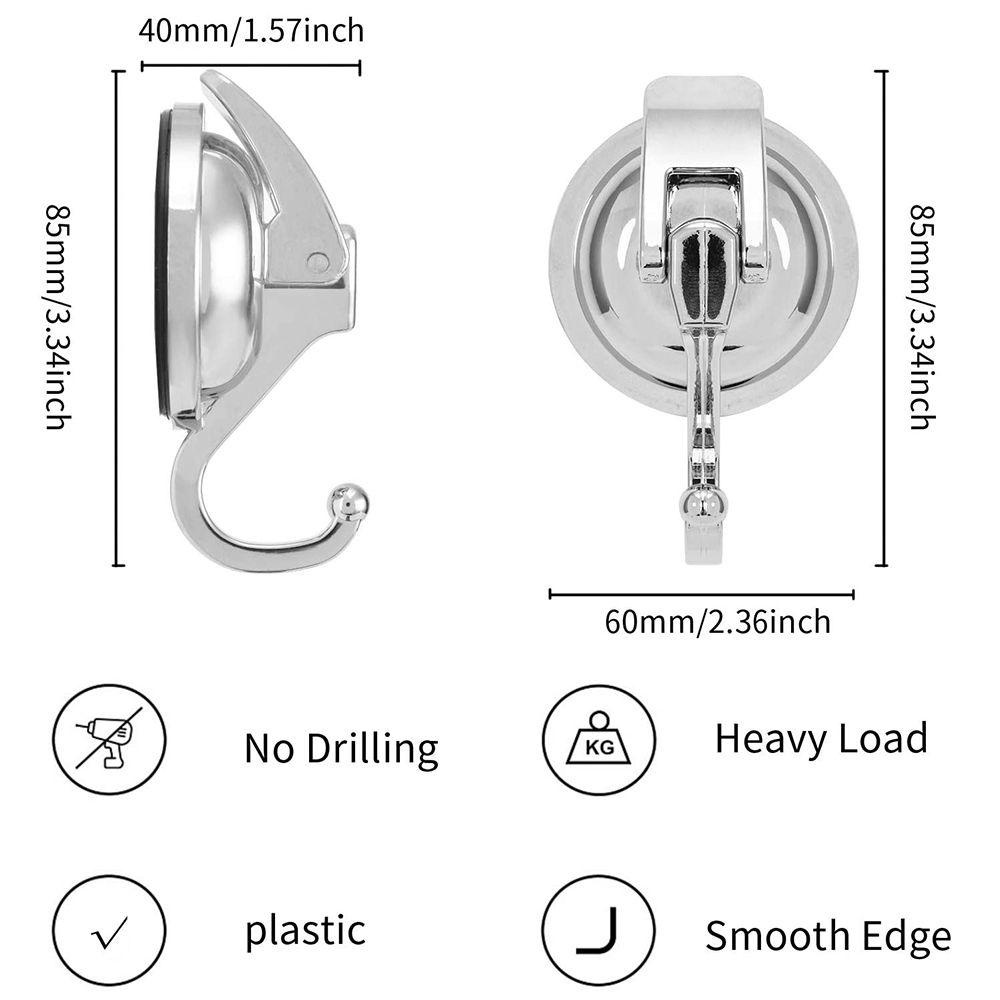 Móc Hít Tường Chịu Được Sức Nặng Dễ Lắp Đặt Có Thể Tái Sử Dụng Cho Nhà Tắm