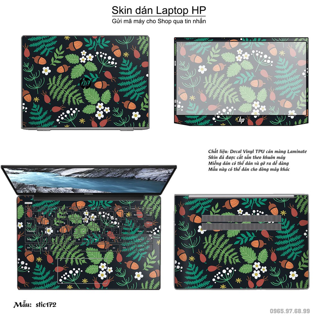 Skin dán Laptop HP in hình Hoa văn sticker _nhiều mẫu 28 (inbox mã máy cho Shop)