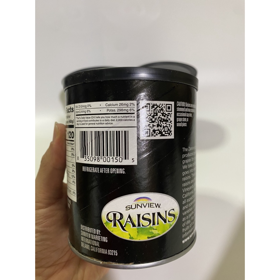 Nho khô Raisins Mỹ mix 3 loại 425gam