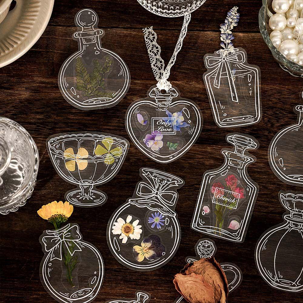 Bộ 20 Miếng Dán PET Màu Đen Độc Đáo Trang Trí Sổ Tay / Nhật Ký