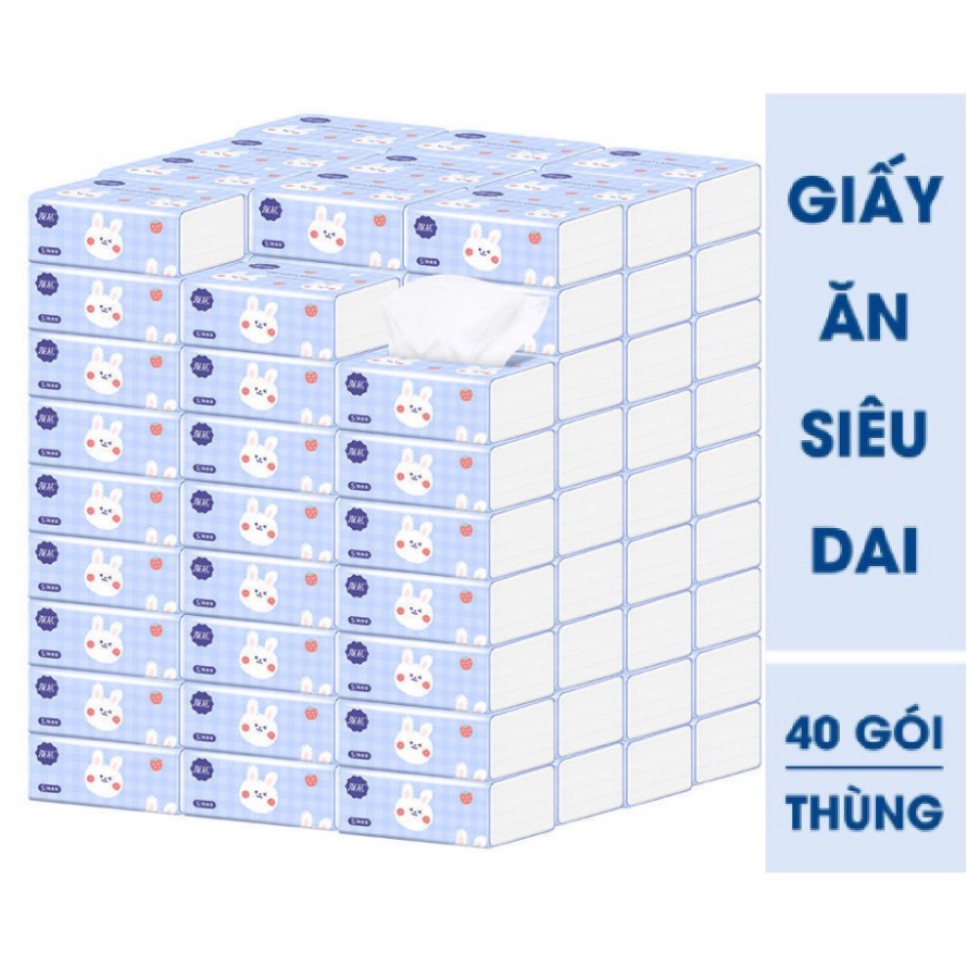 Giấy Ăn Gấu Trúc - Khăn Giấy Thỏ Trắng Sipiao hộp rút tiện lợi, siêu dai siêu mềm mịn HÀNG NỘI ĐỊA TRUNG CHUẨN