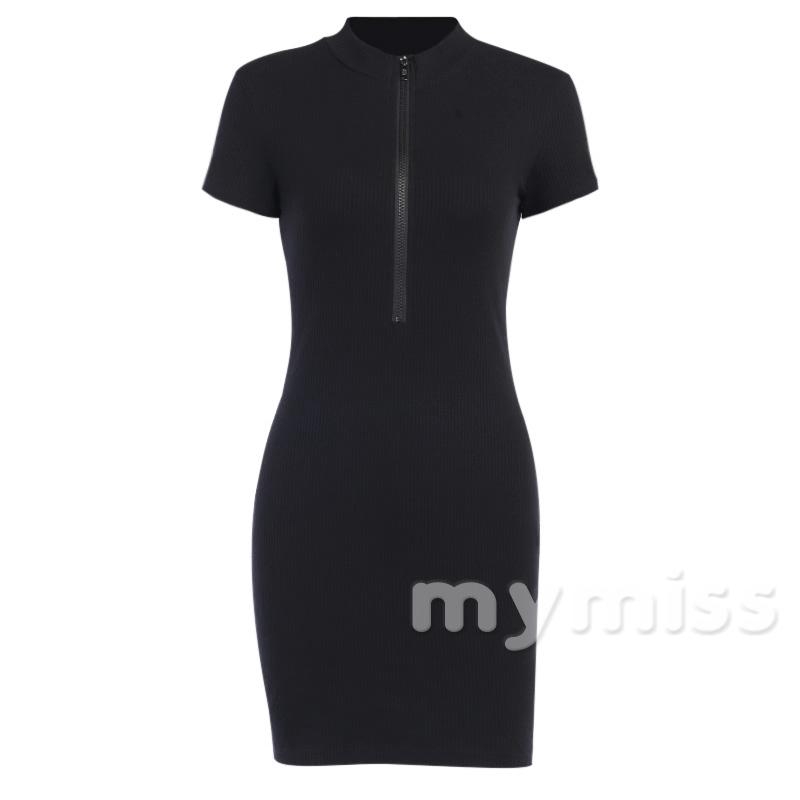 Đầm dệt kim cổ cao thời trang phong cách mùa hè cho nữ | BigBuy360 - bigbuy360.vn