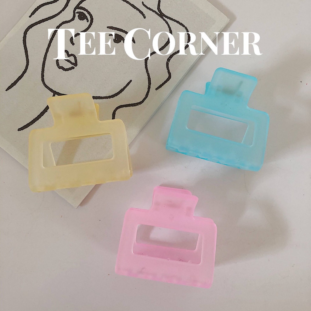 Kẹp Tóc Vuông Mini Màu Trong Hàn Quốc Dễ Thương