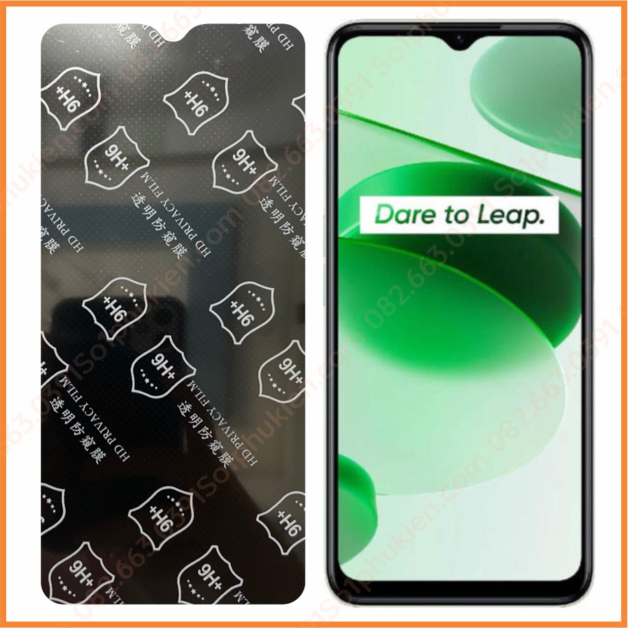 Dán cường lực chống nhìn trộm Realme c35 / Narzo 50A Prime dẻo nano, bảo vệ màn hình