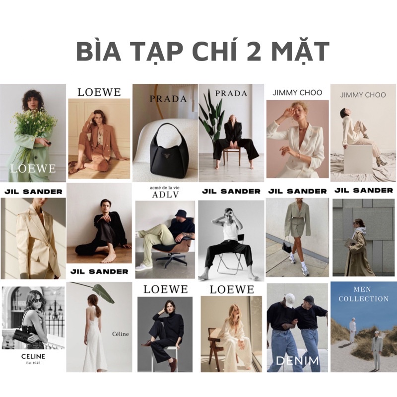 Bìa tạp chí 2 mặt làm phụ kiện chụp ảnh 20K nhiều mẫu mới về