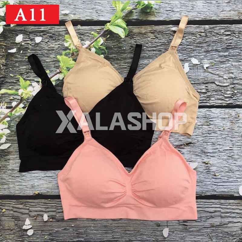 Áo lót ngực bầu cho bé con bú nâng ngực chống chảy xệ sau sinh không gọng đồ lót chip bà bầu A12