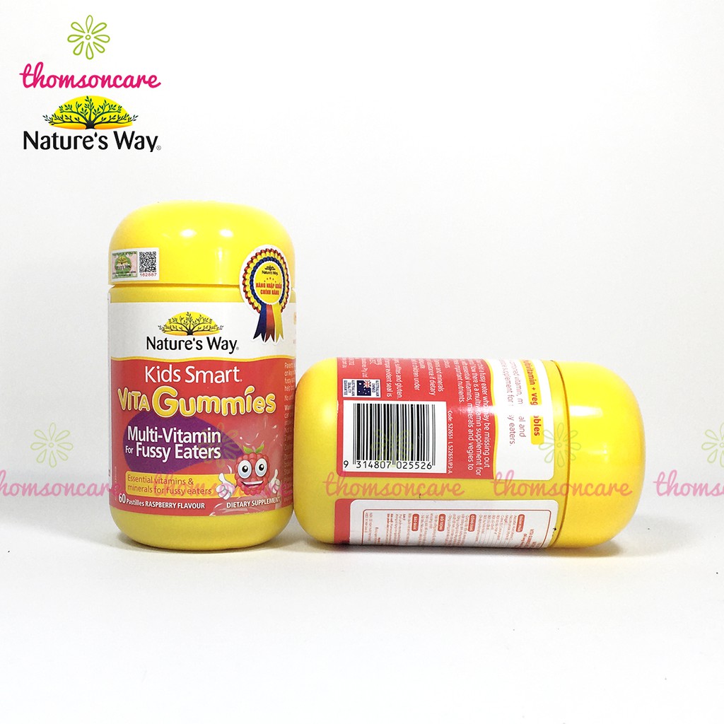 Kẹo bổ sung vitamin tổng hợp cho bé Nature Way Multi vitamin Fussy Eater, tăng miễn dịch, giảm biếng ăn cho trẻ