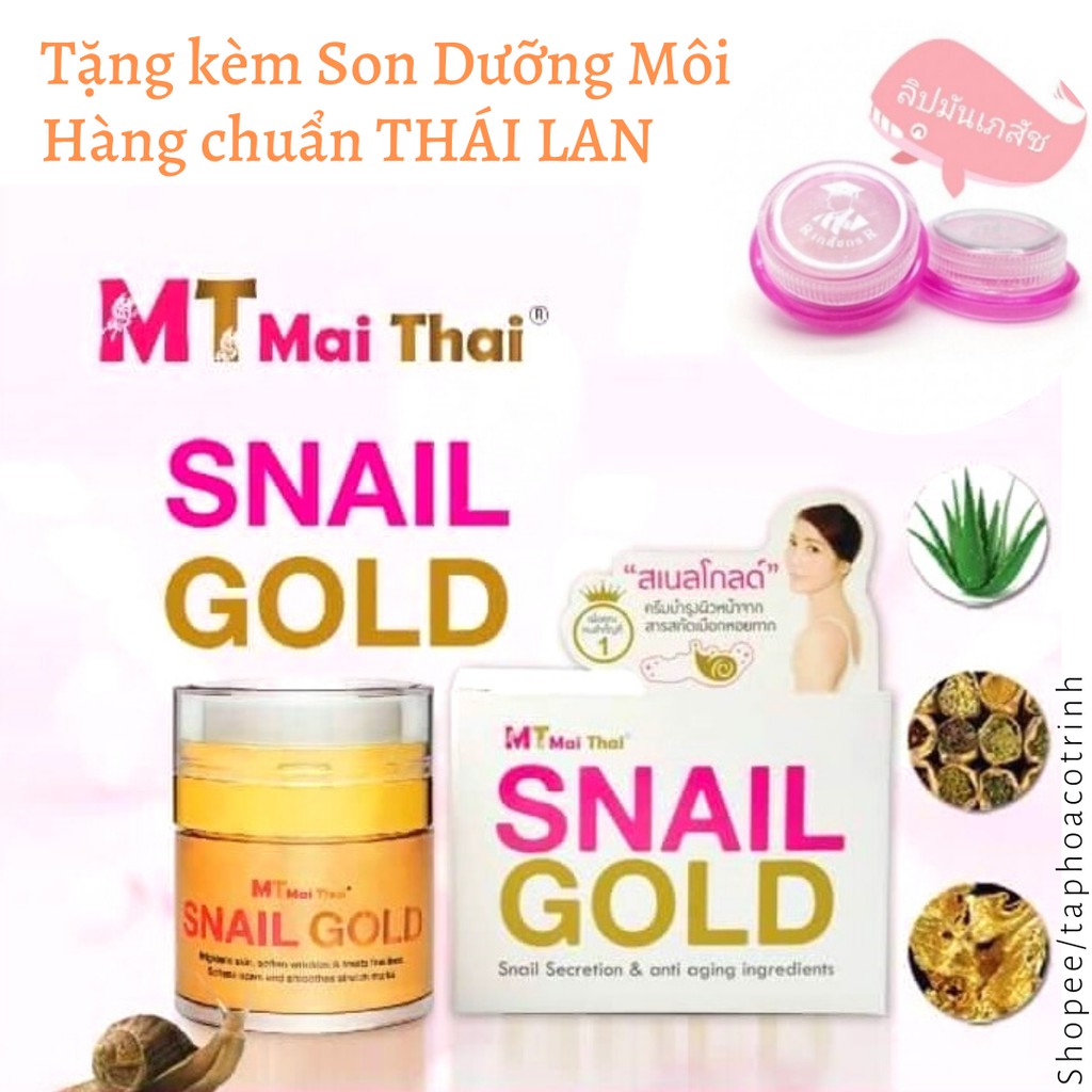 Kem Ốc Sên Snail Gold Mai Thai Hoàng Gia Thái Lan Dưỡng Da
